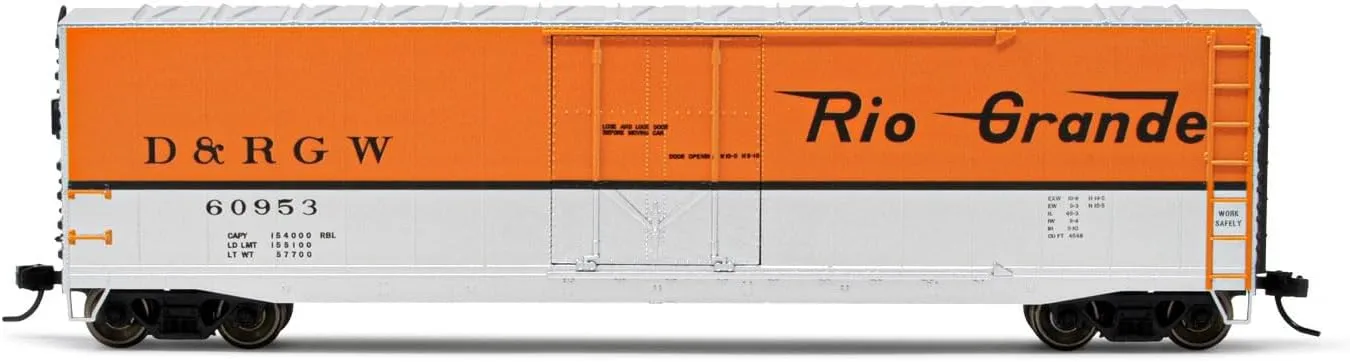 Rivaraossi D&RGW Denver & Rio Grande Western Railroad Box Car with Plug Door Running Number 60953 HO Scale Train Rolling Stock HR6583C