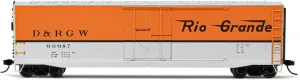 Rivaraossi D&RGW Denver & Rio Grande Western Railroad Box Car with Plug Door Running Number 60987 HO Scale Train Rolling Stock HR6583D