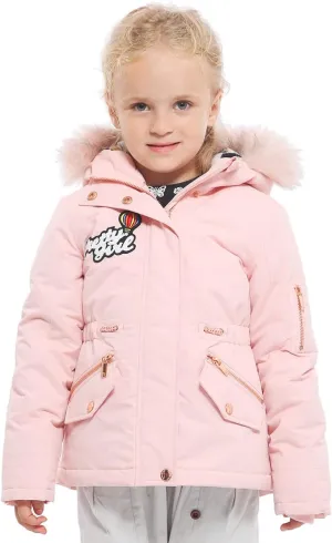 Rokka&Rolla Girls' Water-Resistant Winter Coat Warm Sherpa Fleece Lined Parka Jacket with Hooded Fur