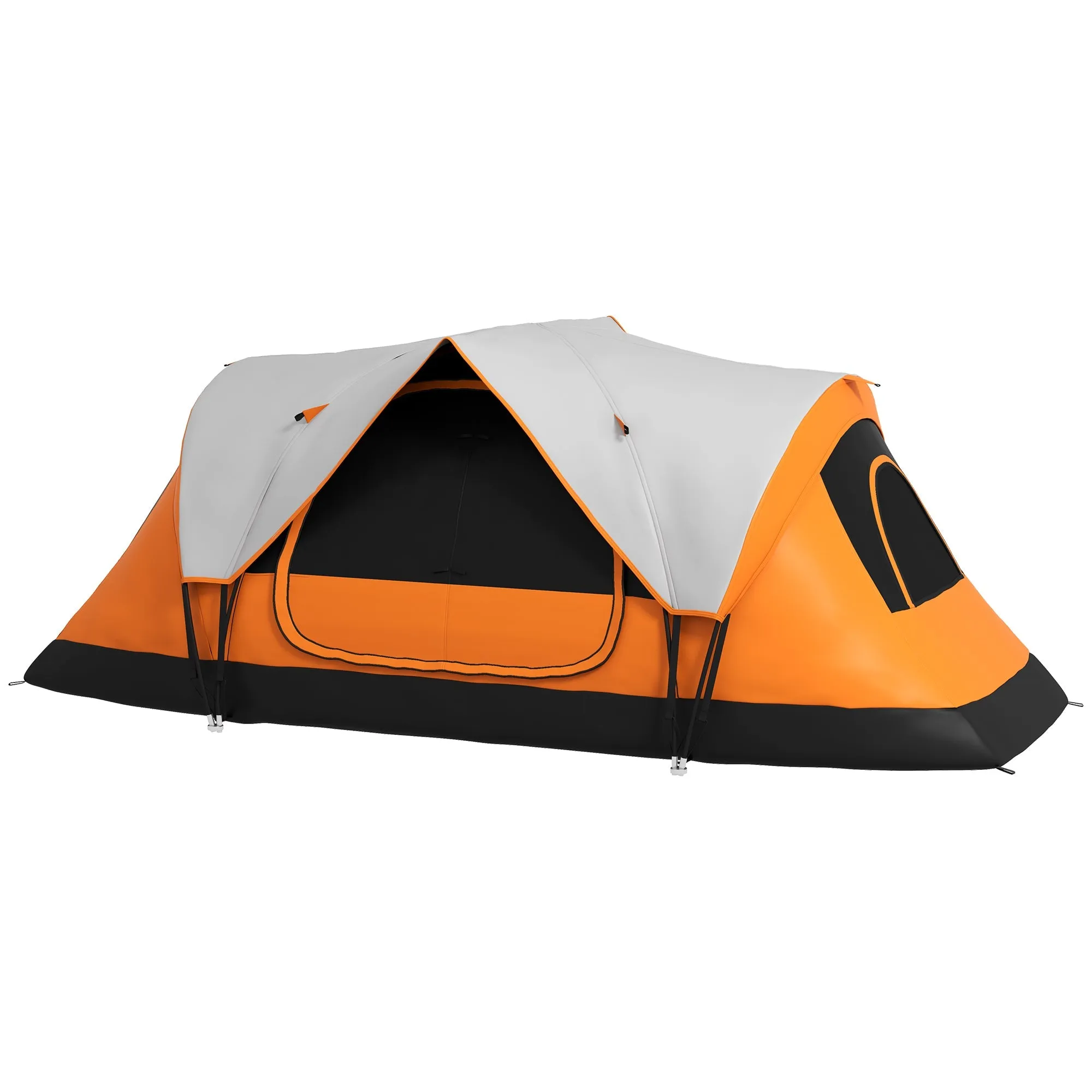 Rootz Camping Tent - 2 Room Tent - Shelter Tent - Rain Protection - 450cm x 215cm x 180cm