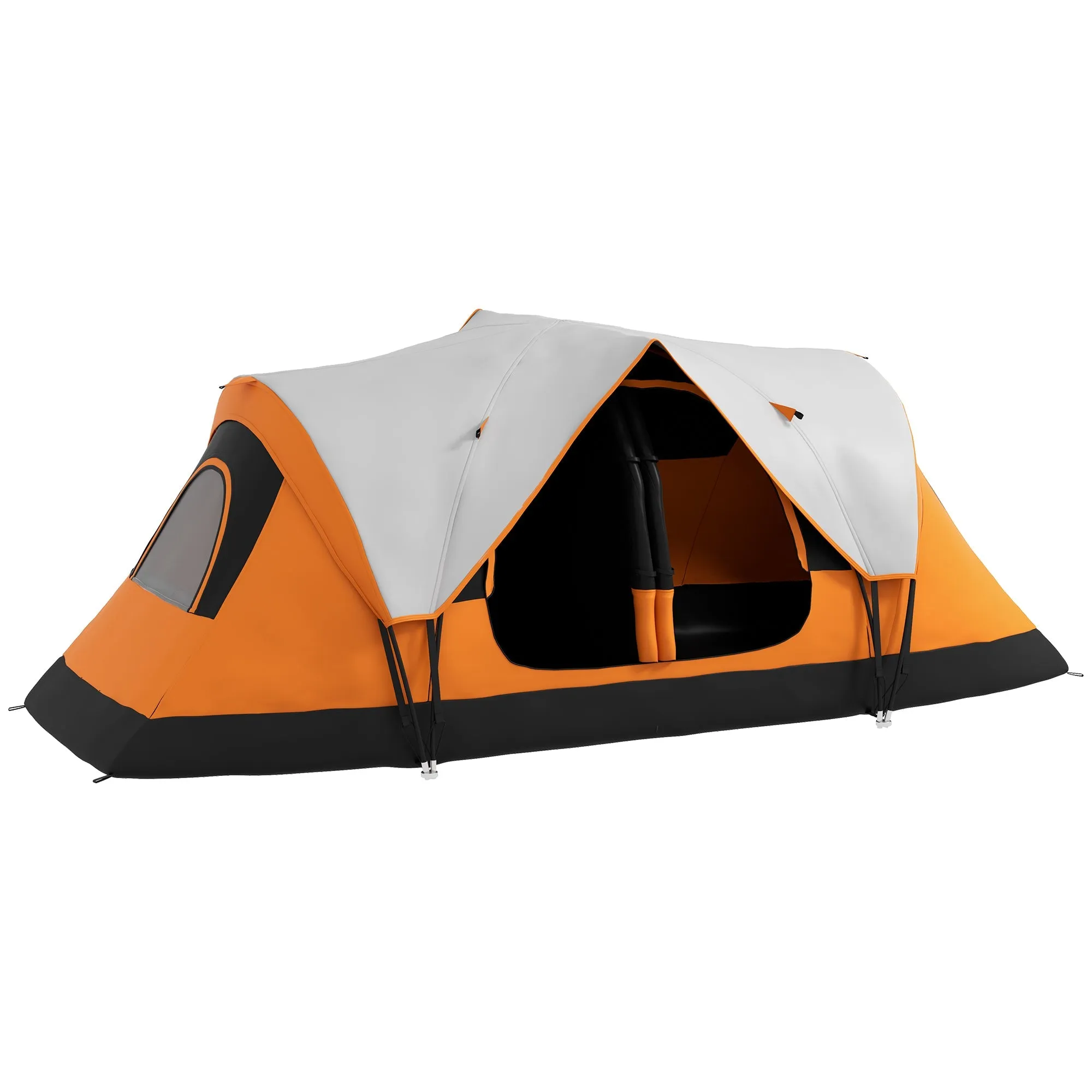 Rootz Camping Tent - 2 Room Tent - Shelter Tent - Rain Protection - 450cm x 215cm x 180cm