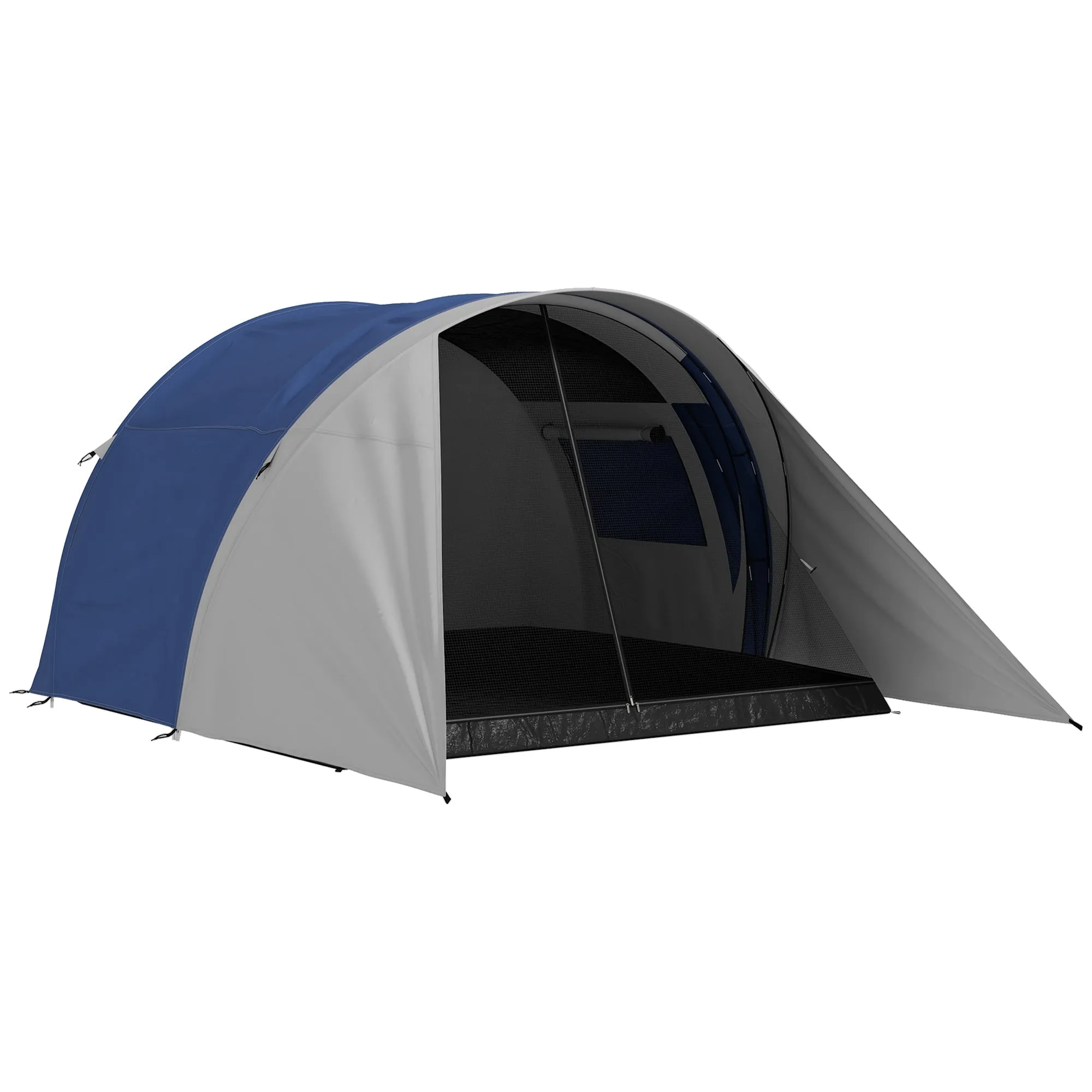 Rootz Family Camping Tent - Outdoor Tent - Backpacking Shelter - Waterproof & Ventilated - 390L x 315W x 188H cm