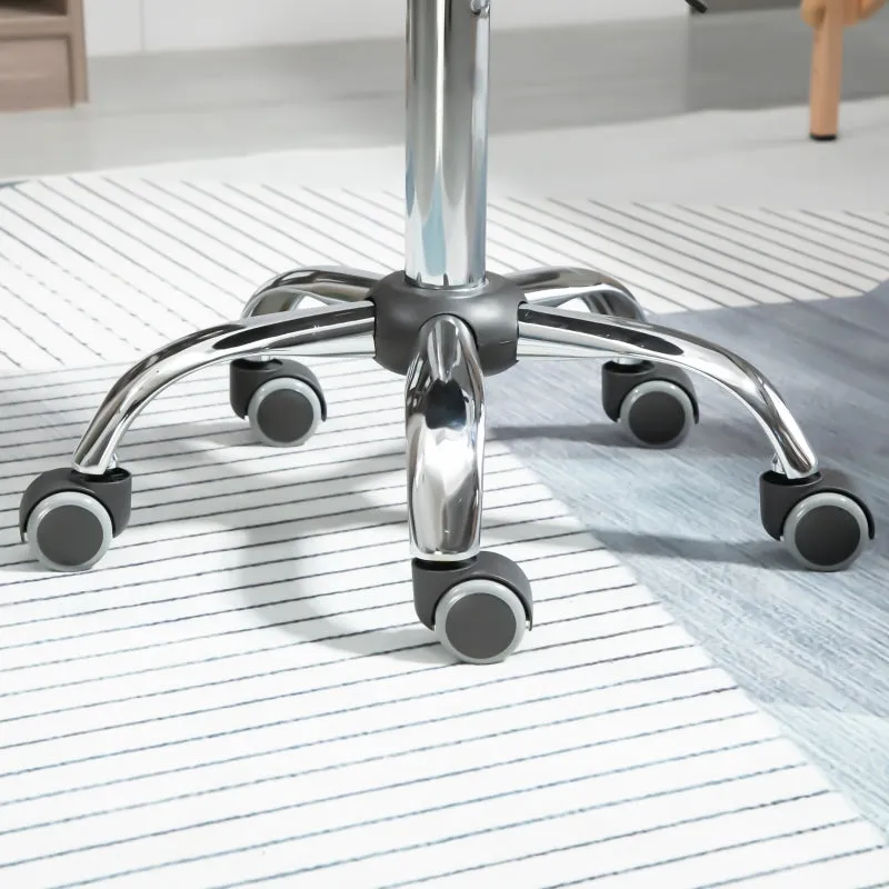 Rootz Salon Stool - Office Stool - Faux Leather Stool - Height Adjustable - Ergonomic Design - 48cm x 48cm x 54-69cm