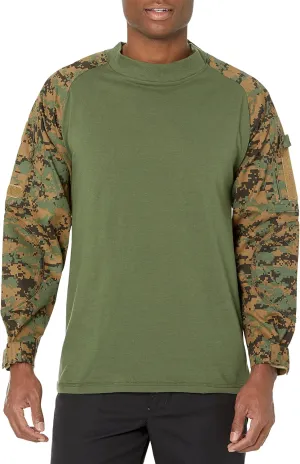 Rothco Tactical Combat Airsoft Shirt Lightweight Military Paintball Army Stretch Base Layer Top with Zip Pockets