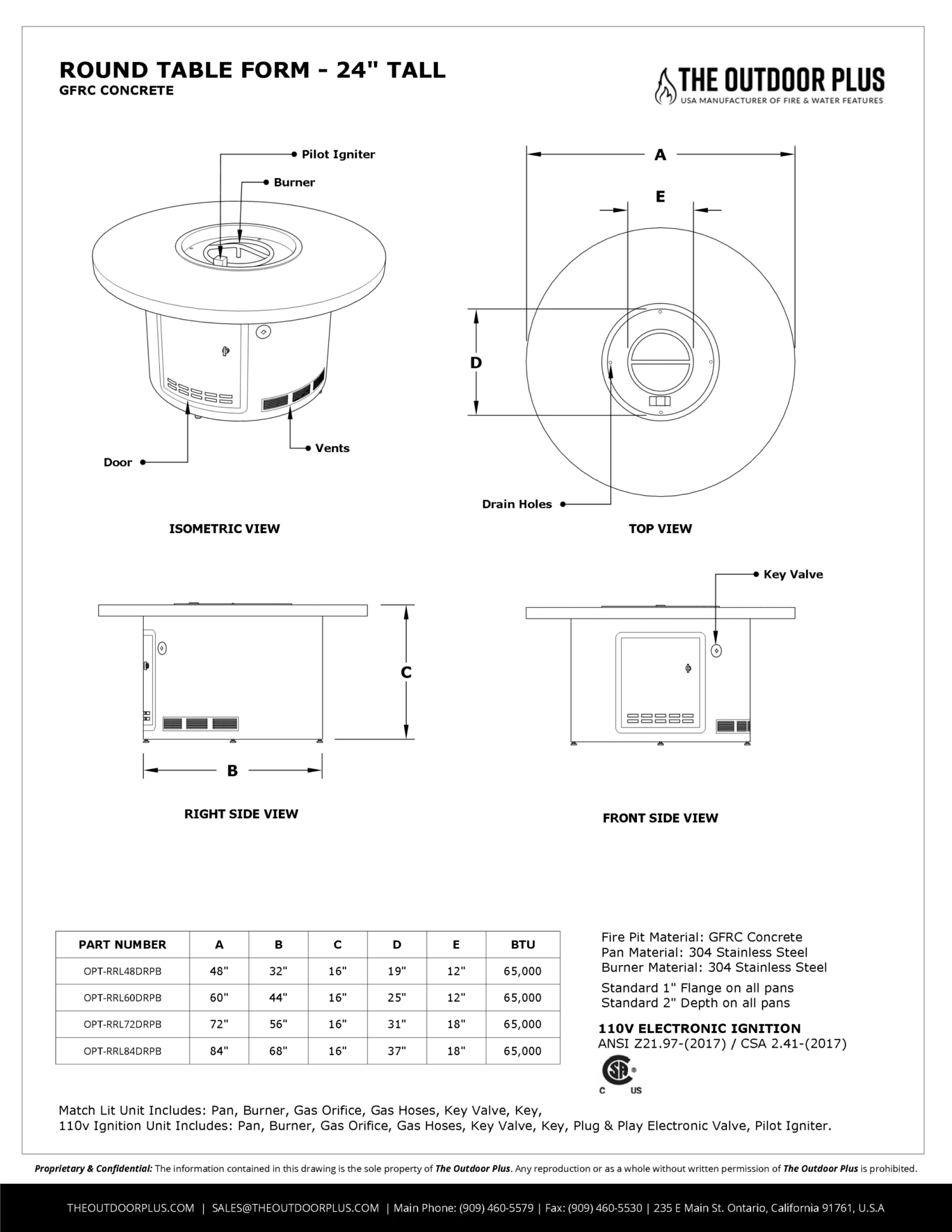 Round Ready-To-Finish Table Form – 16″ & 24″ Tall - Steel