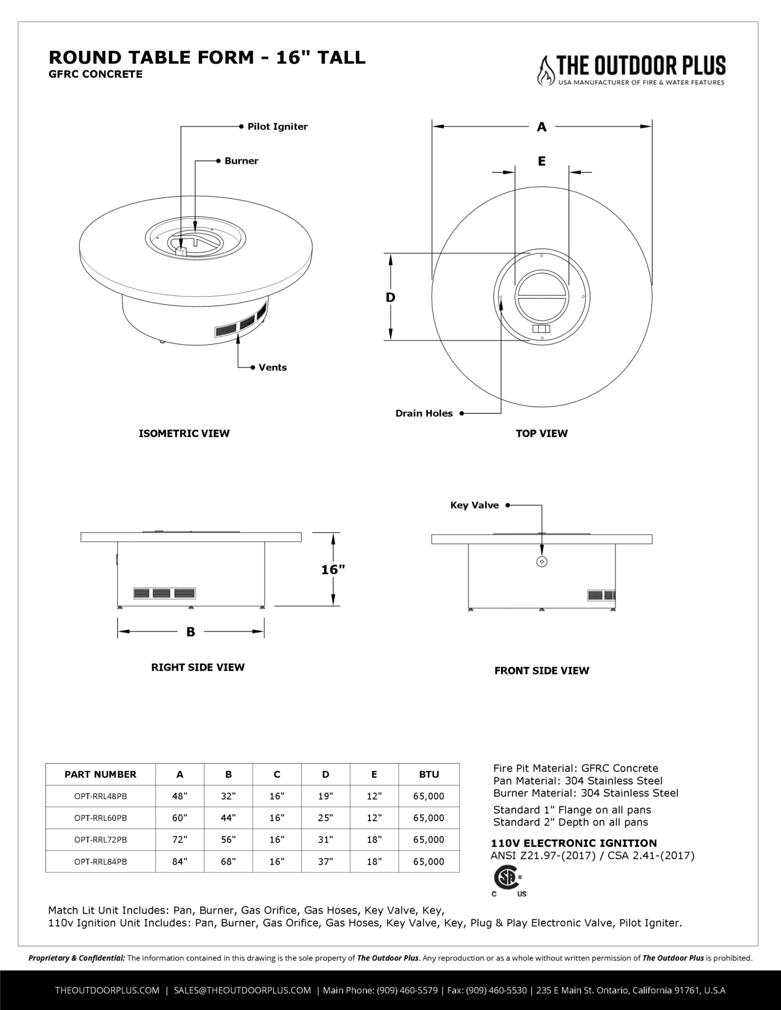 Round Ready-To-Finish Table Form – 16″ & 24″ Tall - Steel
