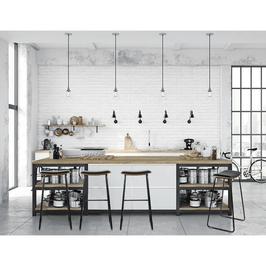 Rousa Backless PU Leather Bar Stools