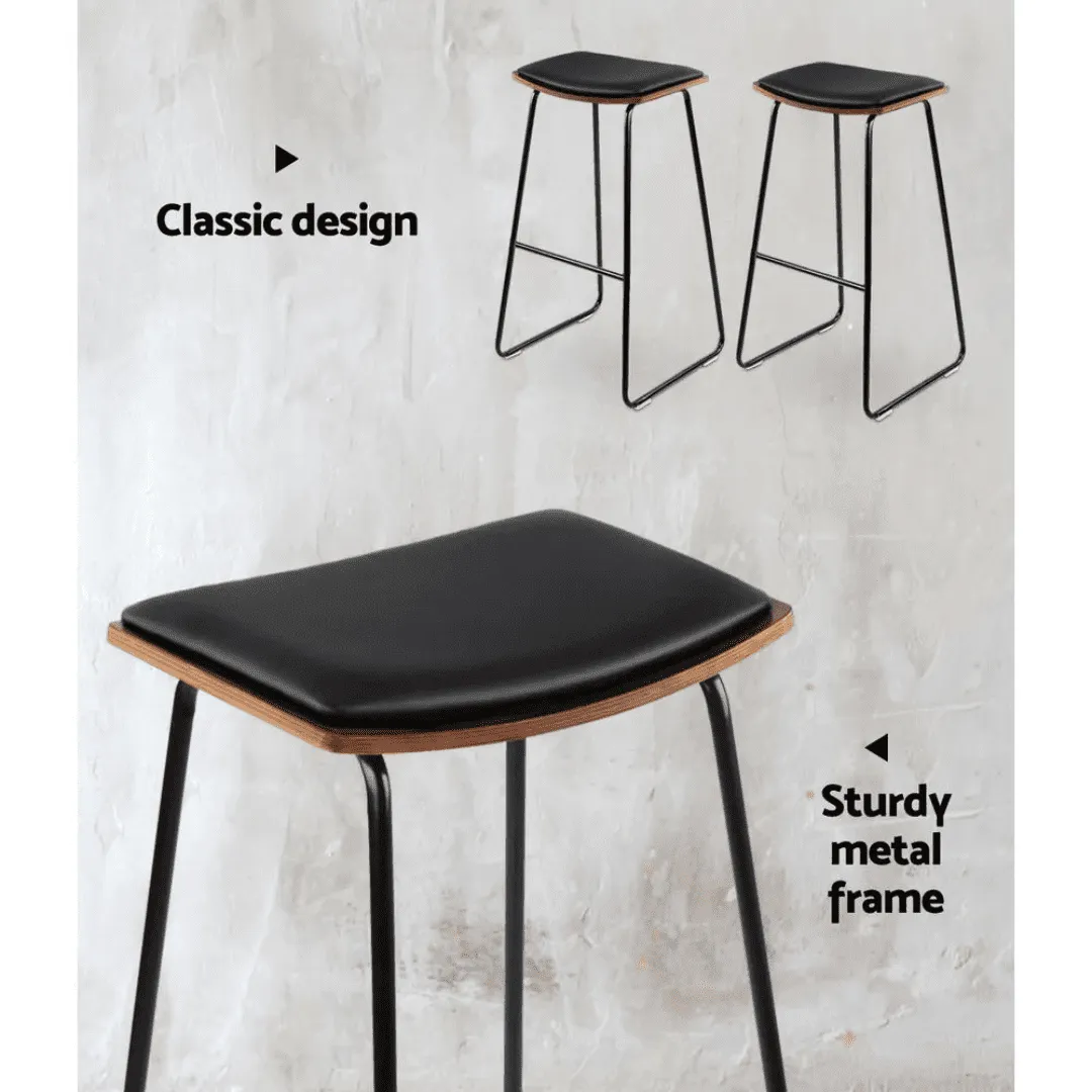 Rousa Backless PU Leather Bar Stools
