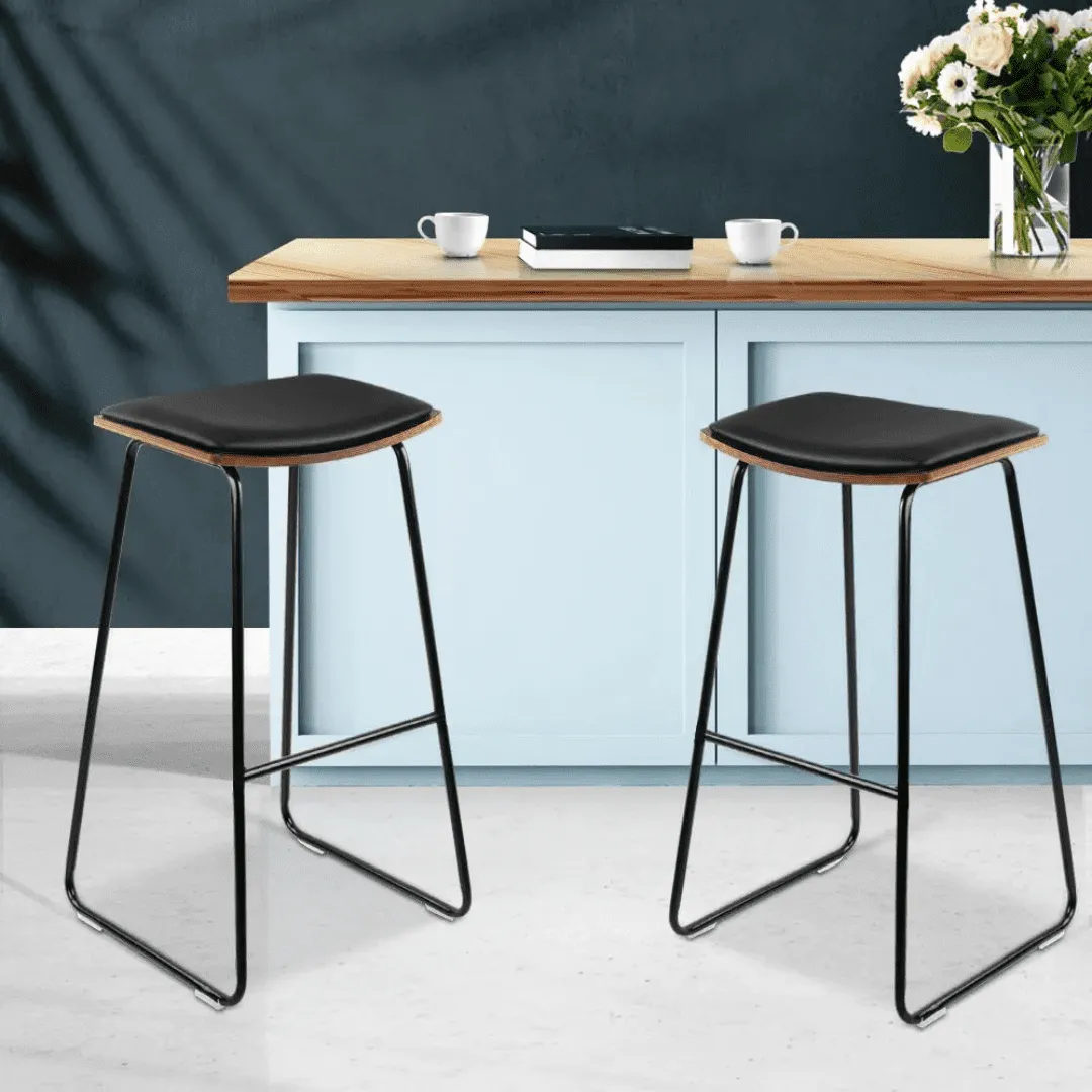 Rousa Backless PU Leather Bar Stools