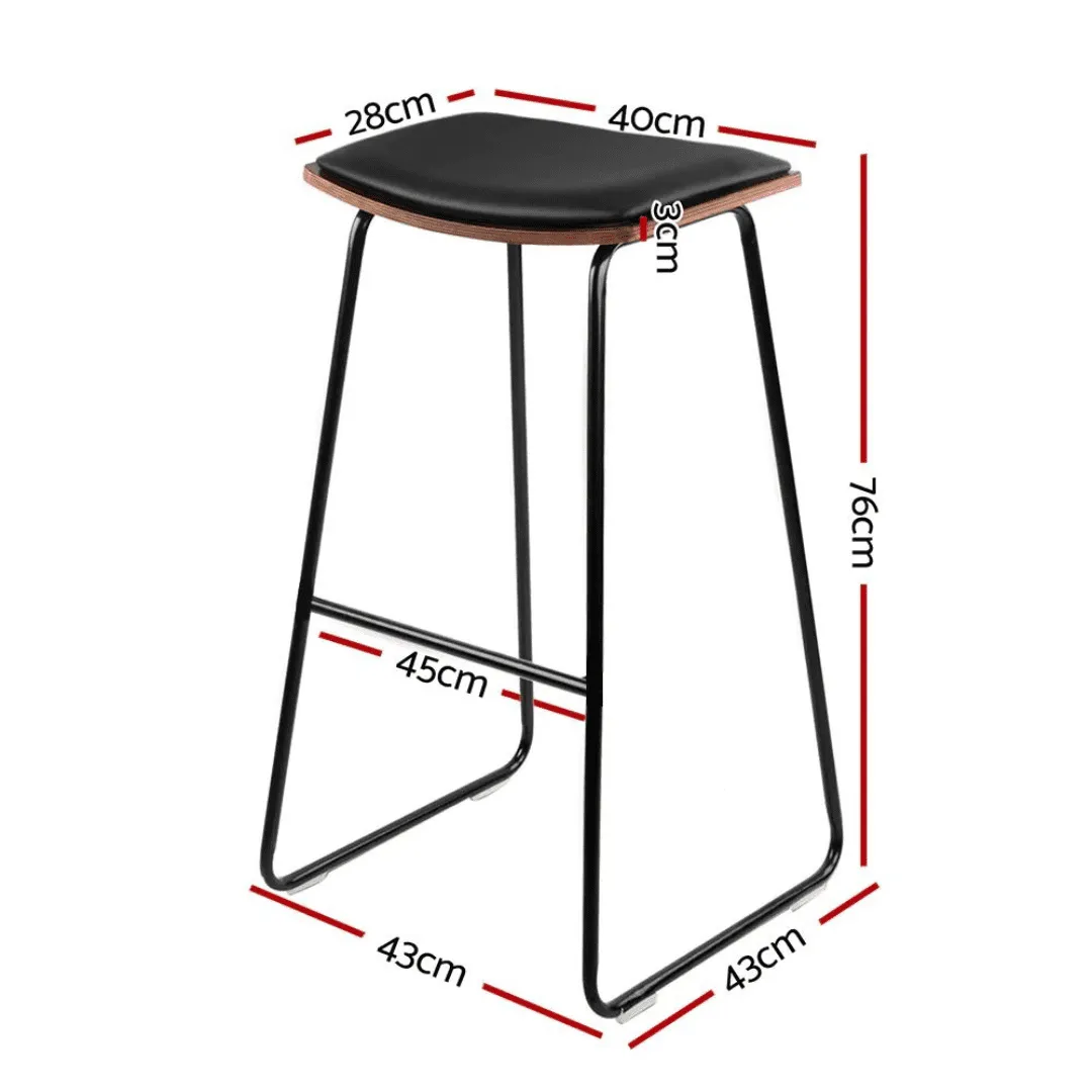 Rousa Backless PU Leather Bar Stools
