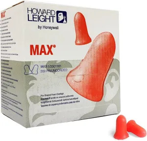 RTSMAX1 - Sperian MAX Preshaped Ear Plugs, 200 Count (Pack of 1)