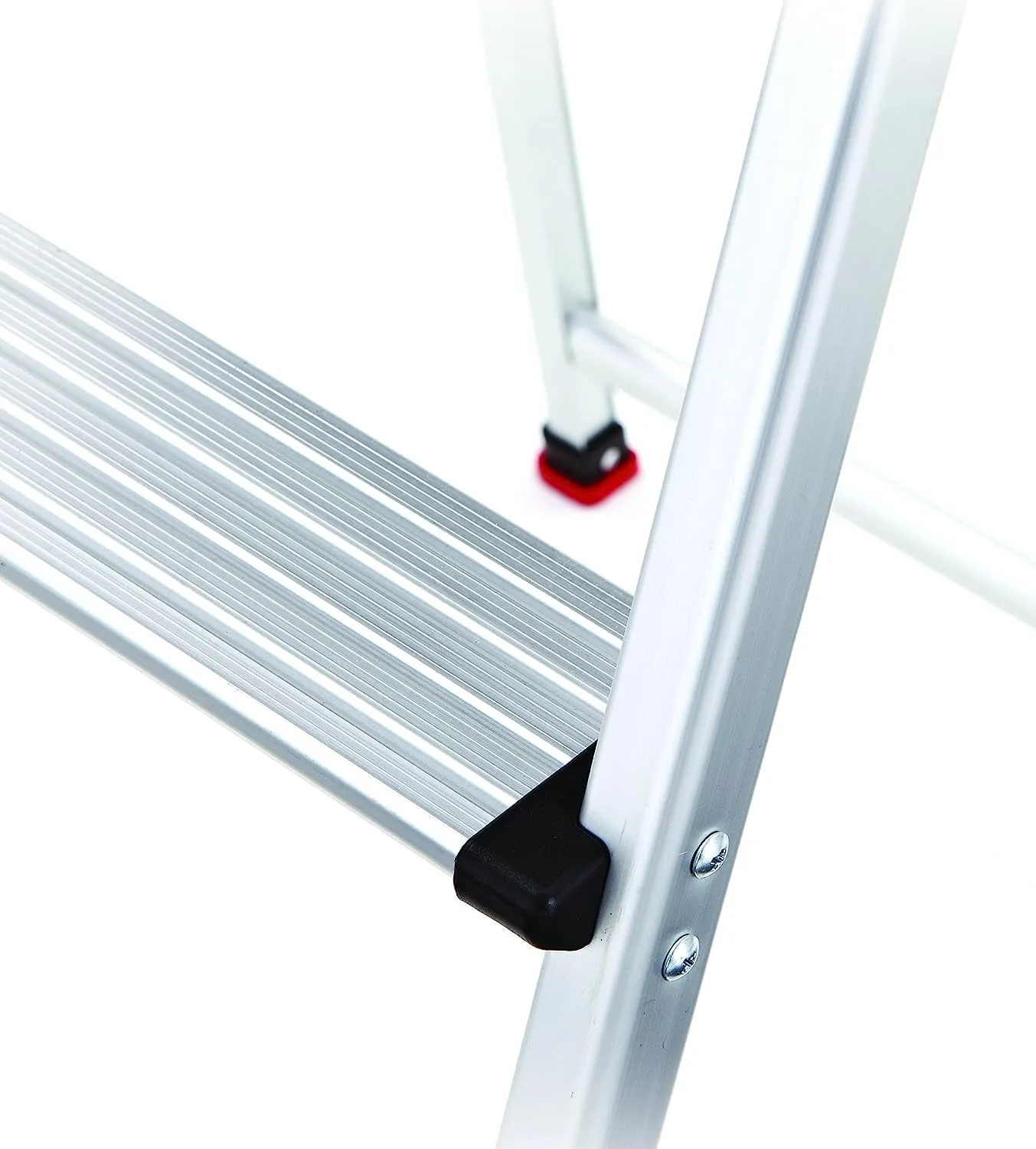Rubbermaid 2-Step Ladder, Aluminum Lightweight Folding Step Stool with Project Top, Silver, Tested to US Safety Standards, No Assembly Required