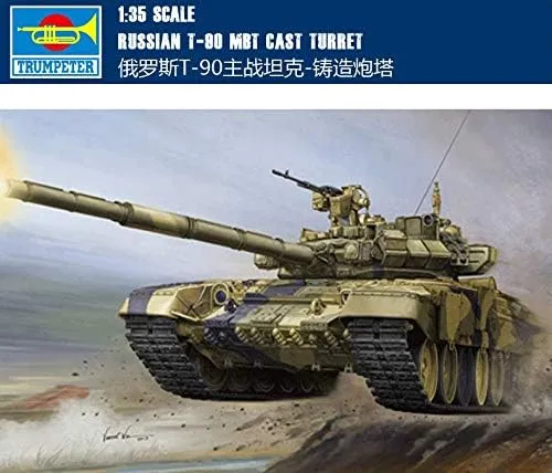 Russian T-90 MBT Cast Turret 1/35 Tank Trumpeter Model kit 05560