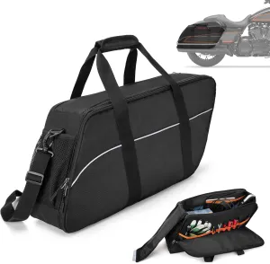 Saddlebag Liners Bag, Travel Motorcycle Saddlebag Organizer Compatible with Harley Davidson 1993-2022 Touring Road Glide/Street Glide/Electra Glide/Road King Hard Saddlebag, 1 Bag Only