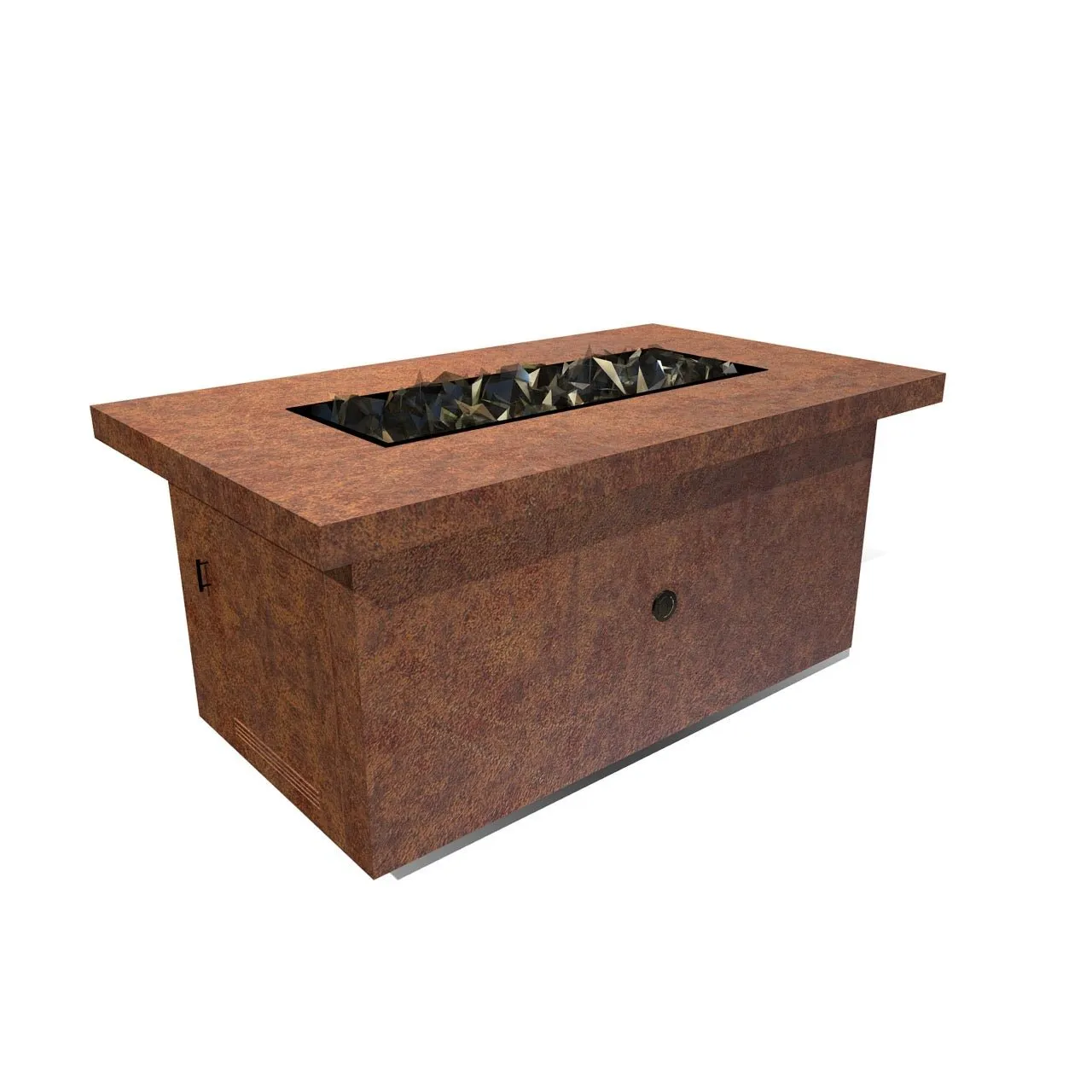 Salinas Rectangle Fire Table - Corten Steel
