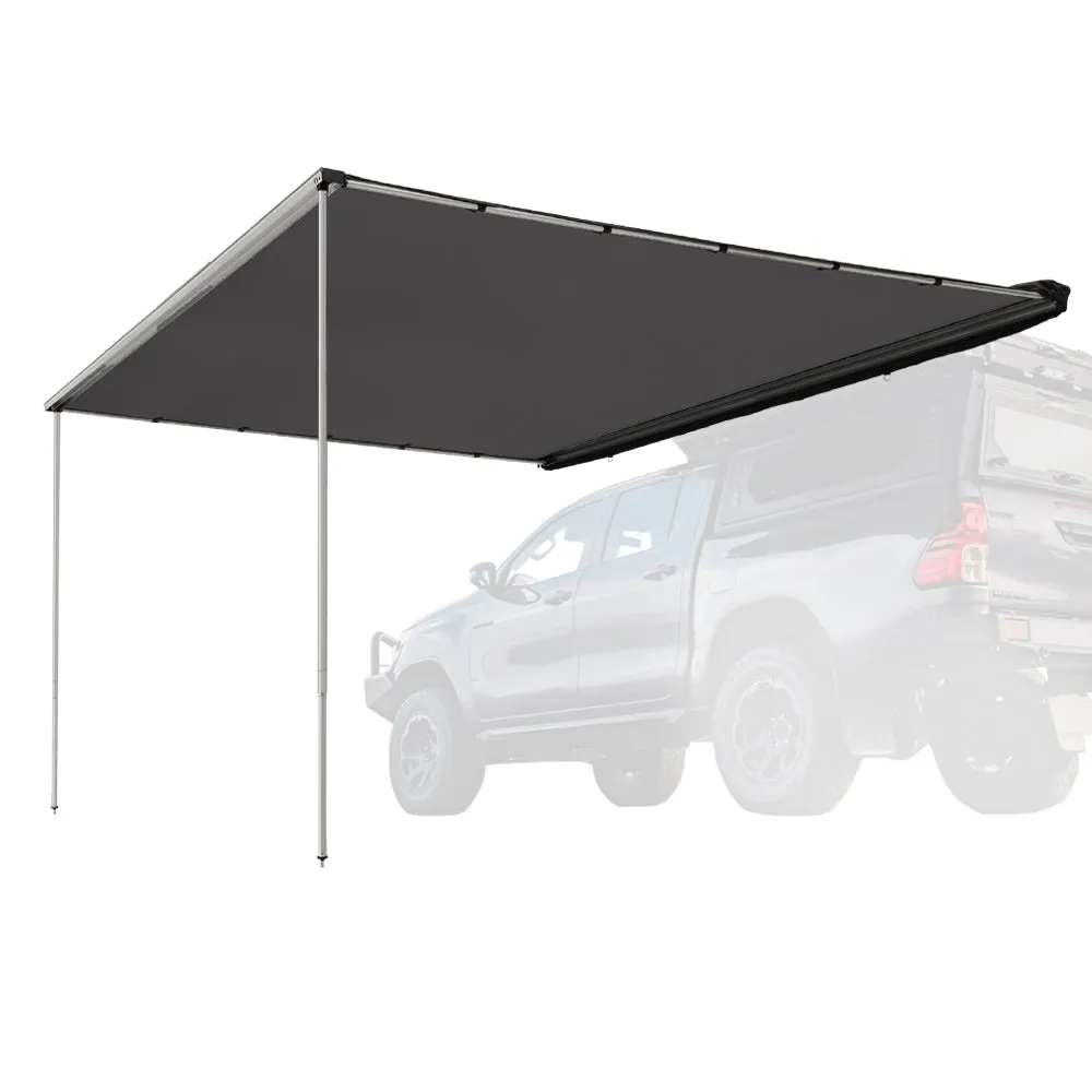 San Hima Car Side Awning 2.5x3m Pull-out Telescoping Poles Waterproof Car Shade