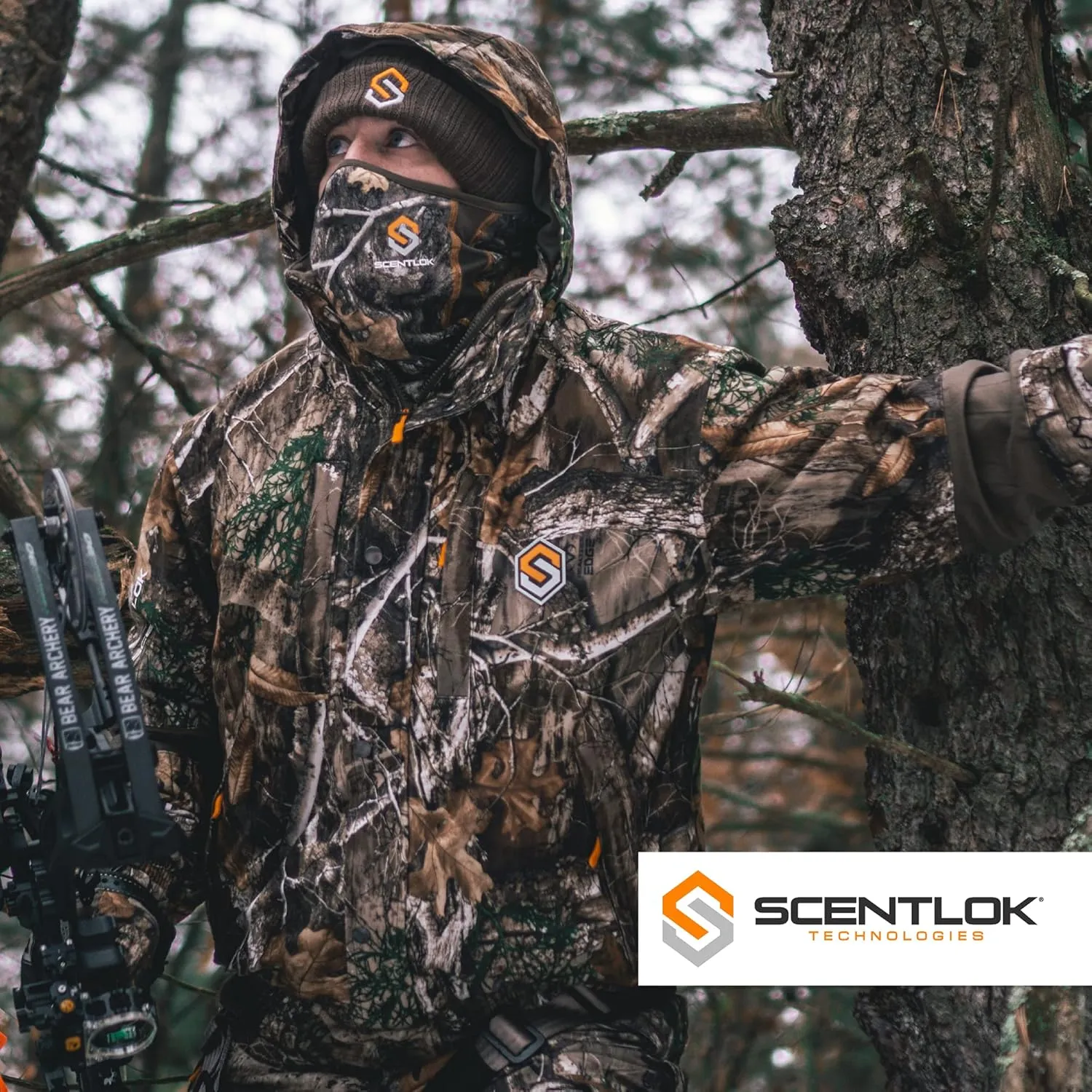 ScentLok Midweight Headcover, Camo Balaclava Face Mask for Hunting, Camping, and Outdoor Use, One Size