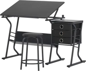SD STUDIO DESIGNS Eclipse Craft Center in Black / Black 13365