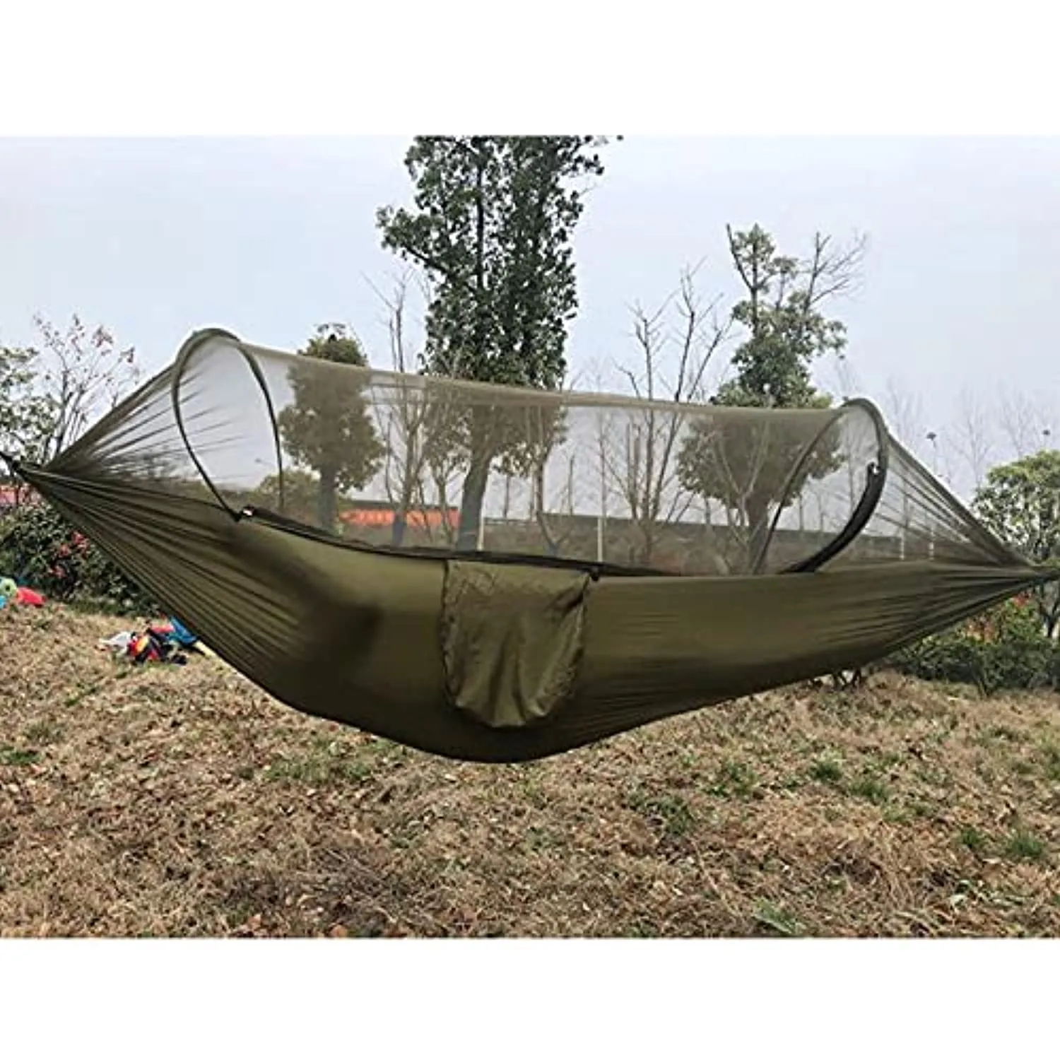 SEAFTE Camping Hammock with Mosquito Bug Net,2 Person Travel Hammocks with Tree Straps, Outdoor Portable Hanging Hammock Bed Men Women Kid for Backpacking, Patio, Hiking, Yard