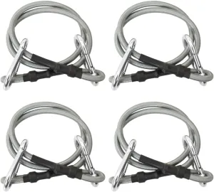 Set of 4 Weather-Resistant Ropes with Carabiners for Effortless Support and Convenience