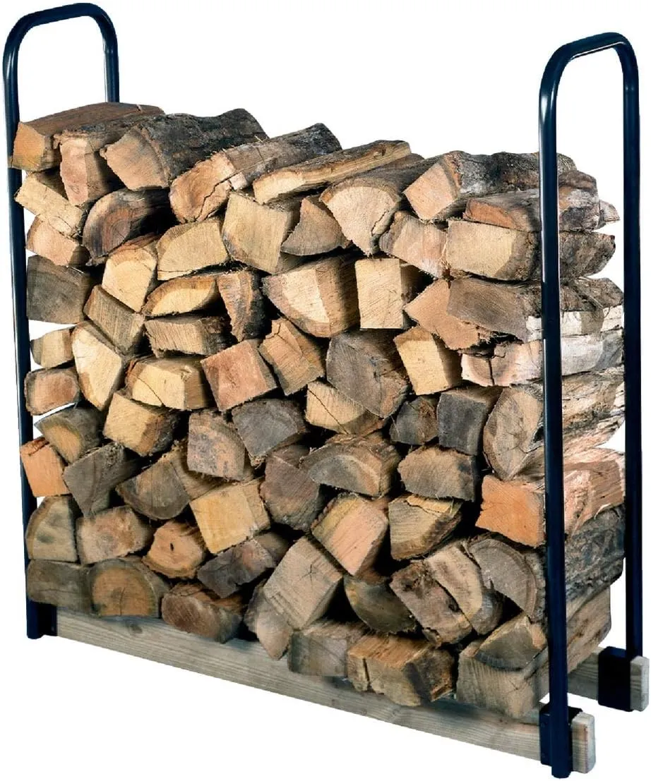 Shelter Outdoor Wood Rack for Firewood - Firewood Holder & Log Rack, Outdoor Firewood Racks, Powder Coated Firewood Rack, 1.25" Tubular Steel