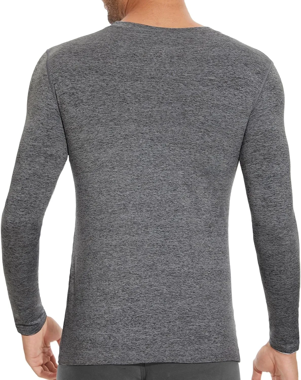 SIMIYA Mens Thermals Long Sleeve Undershirt Warm Fleece Lined Base Layer Thermal Tops Long John Shirts for Men