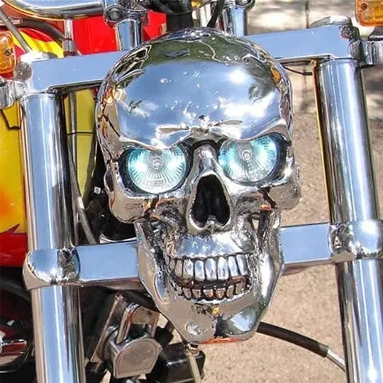Spooky Skull Headlamp for Motorcycles