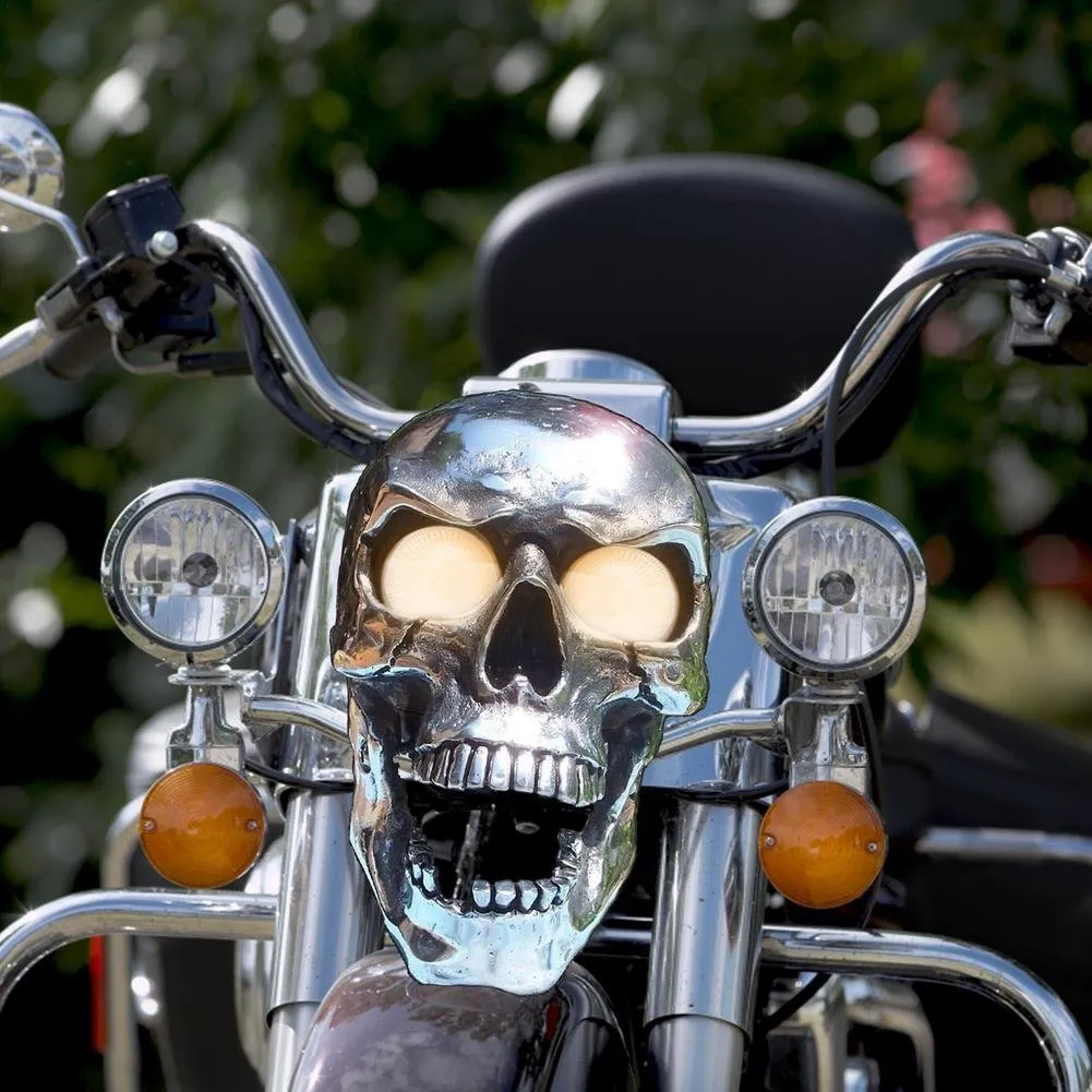 Spooky Skull Headlamp for Motorcycles