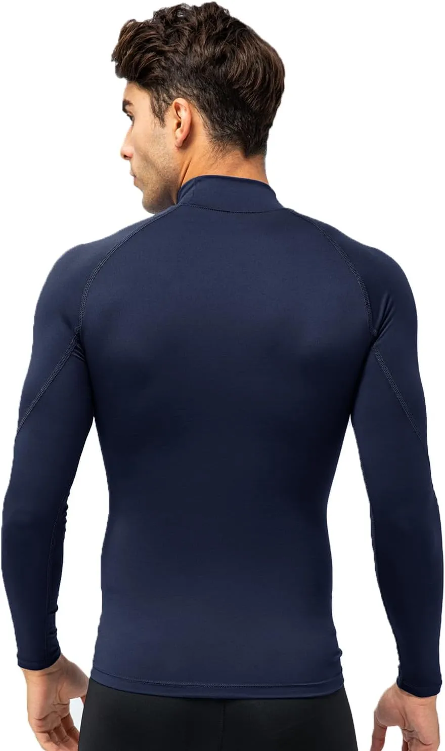 SPVISE 3 Pack Men's Compression Shirts Long Sleeve Athletic Muscle Support Workout Tops for Football Undershirt Base Layer