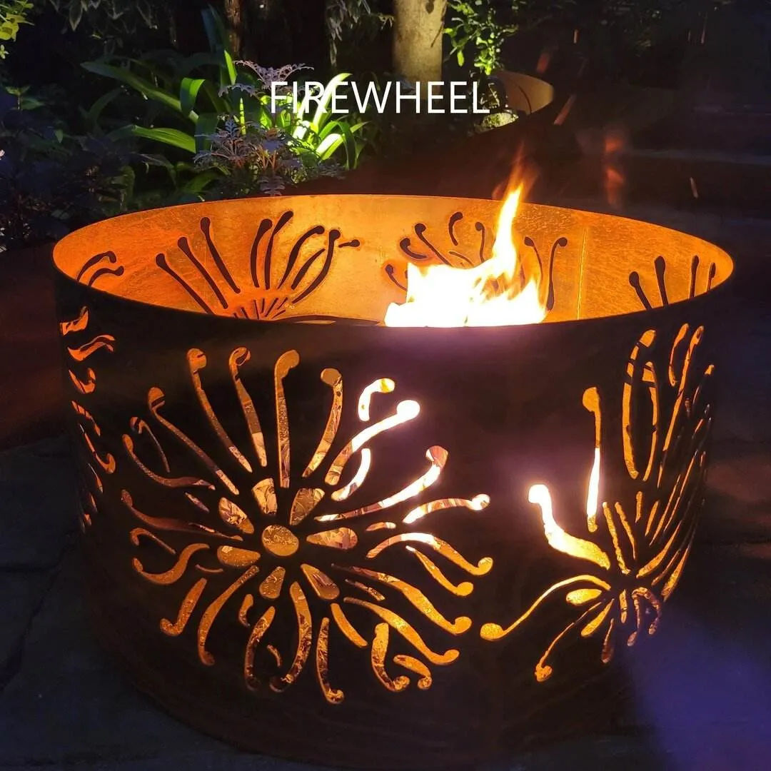 Squat Round Fire Pit | 7  Patterns | 3 Colours | Australian Made