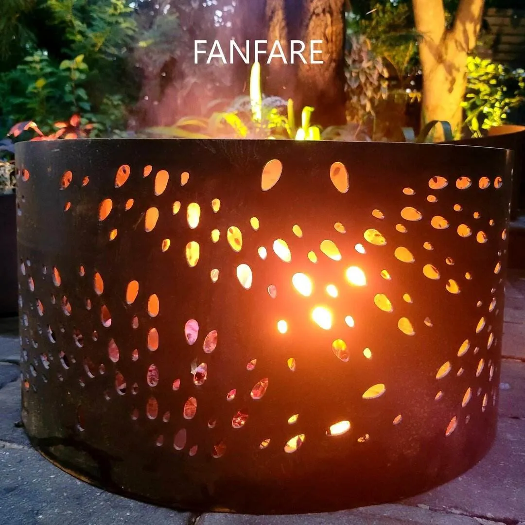 Squat Round Fire Pit | 7  Patterns | 3 Colours | Australian Made