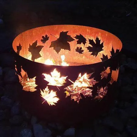 Squat Round Fire Pit | 7  Patterns | 3 Colours | Australian Made
