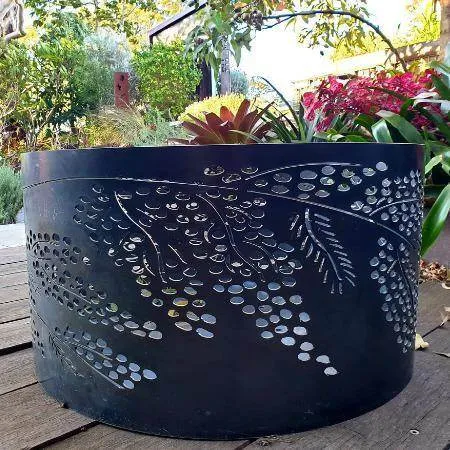 Squat Round Fire Pit | 7  Patterns | 3 Colours | Australian Made