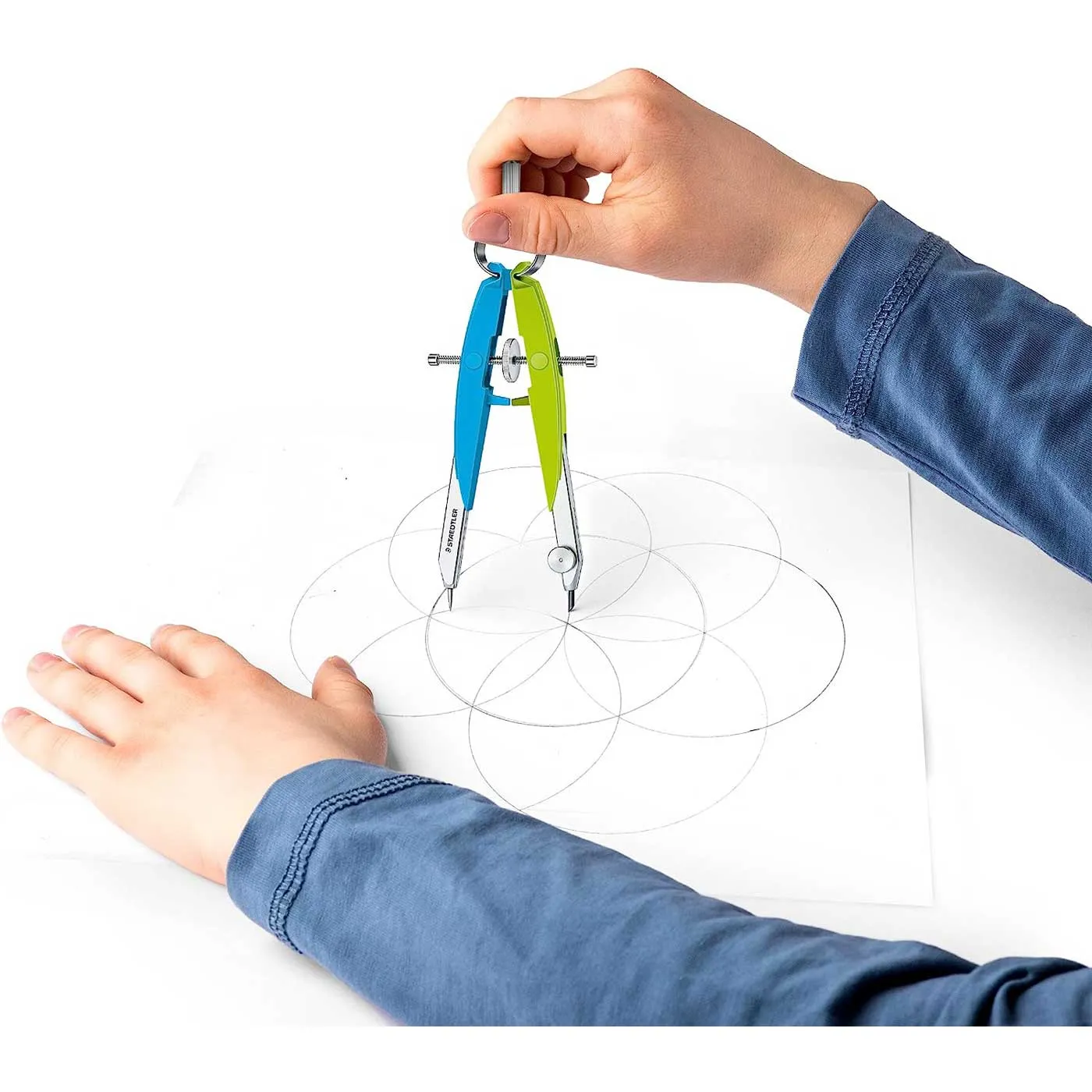 Staedtler Mars Geometry Compass 556 00-N1 Neon Blue/Green