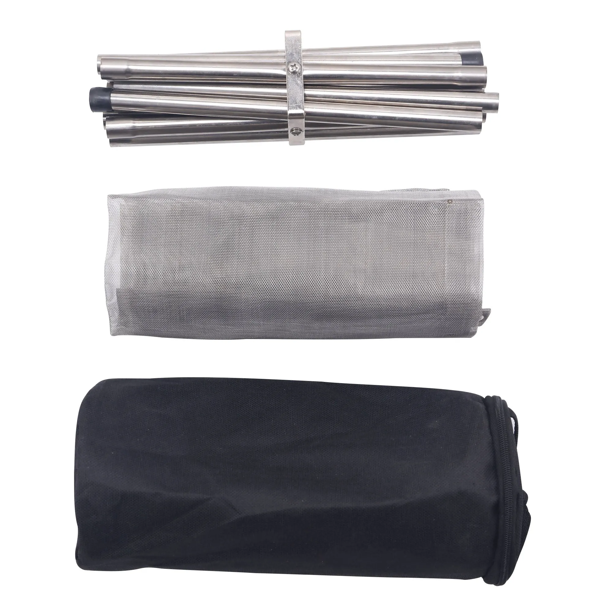 Stainless Steel Fire Pit with Carry Bag -  Folding Camping Fire Stand Rack for Outdoor Cooking, Picnic, Garden