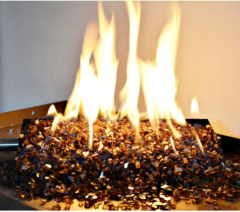 Stanbroil 16.5" Natural Gas Powder Coated Steel Fireplace Triple Flame Pan Burner Kit