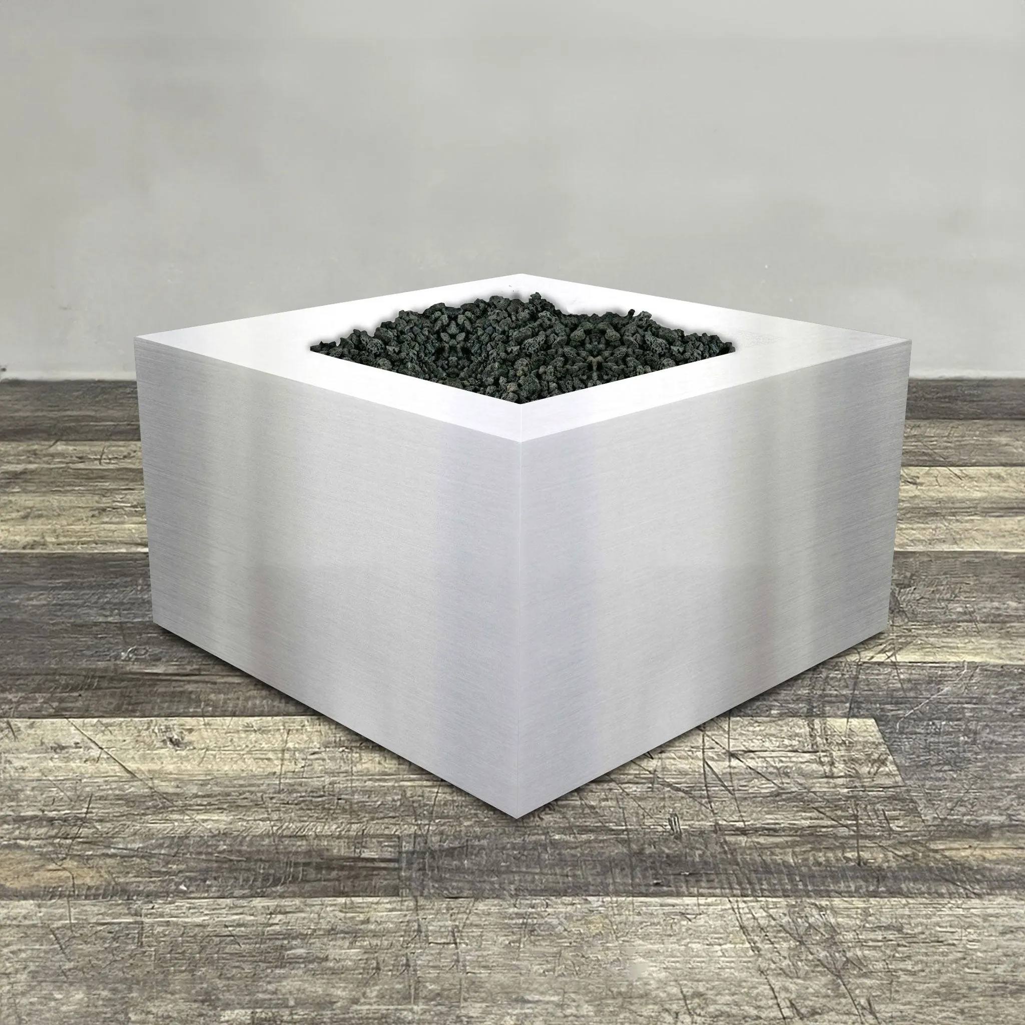 Starfire Designs Metal Gravity 36" Square Stainless Steel Gas Fire Pit