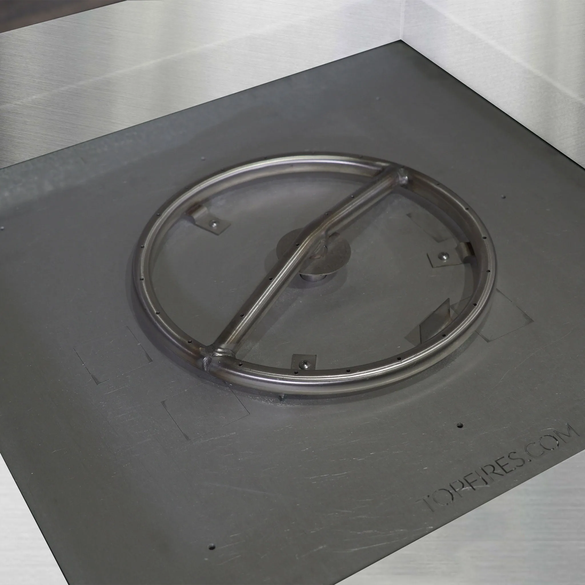 Starfire Designs Metal Gravity 36" Square Stainless Steel Gas Fire Pit