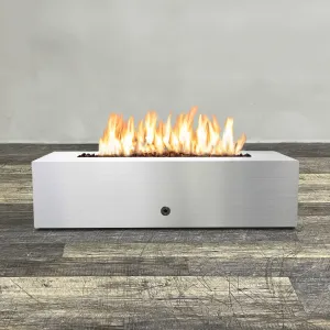 Starfire Designs Metal Gravity 60" x 24" Linear Stainless Steel Gas Fire Pit