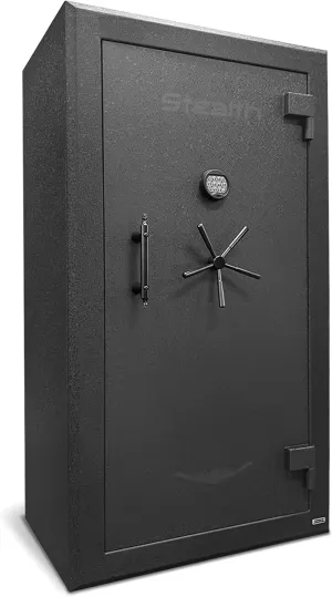 Stealth Premier 36 Gun Safe PR36 UL RSC Burglary Rated, 90 Minute Fire Protection, 32 Gun Capacity UL Listed Lock, CA DOJ Approved, Shelves & Customizable Door Panel Organizer