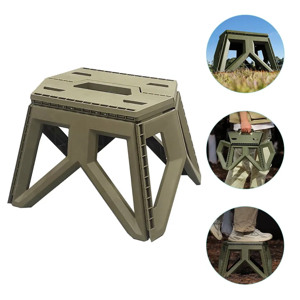 Stool Folding Chair Step Stools Camping Fishing Adults Portable Foldable Stepping Garden Outdoor Collapsible Travel Mini