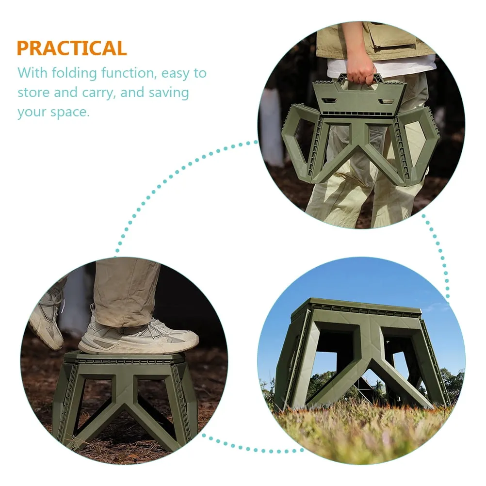 Stool Folding Chair Step Stools Camping Fishing Adults Portable Foldable Stepping Garden Outdoor Collapsible Travel Mini
