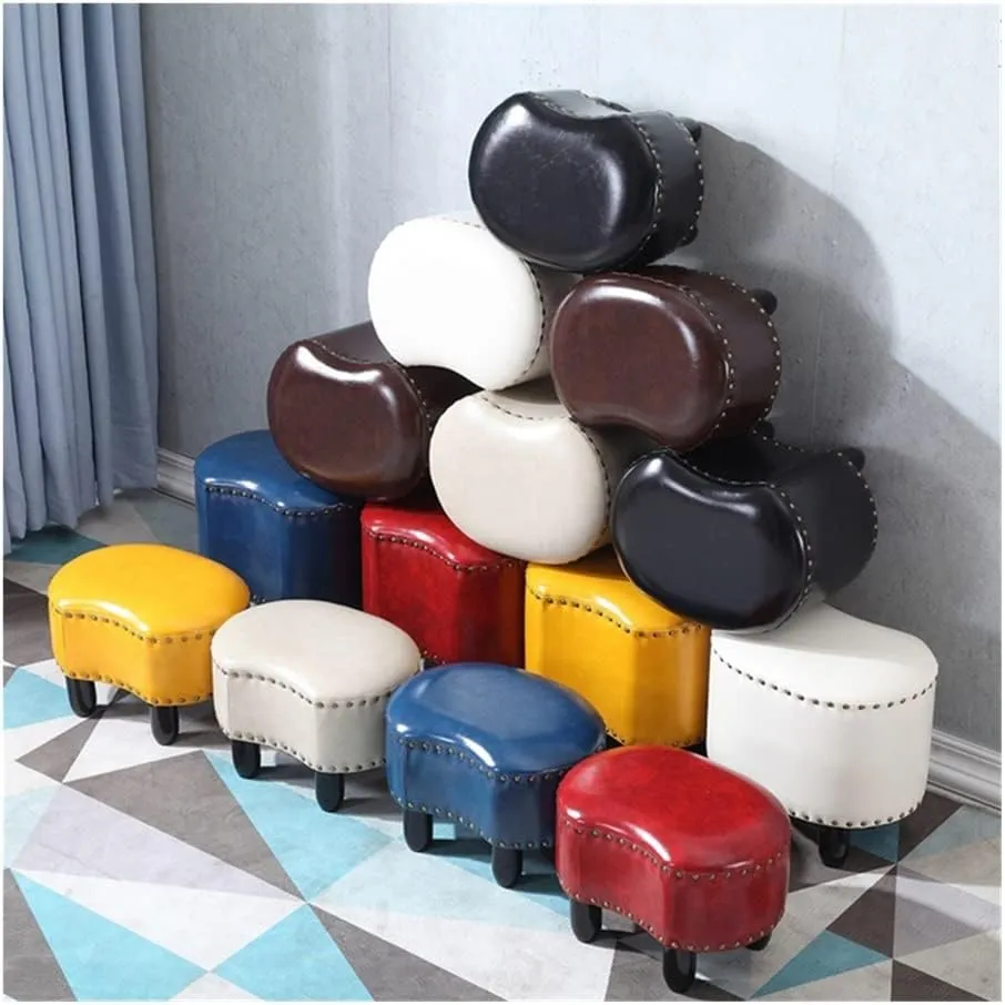 Stools Bedroom Home Furniture Hardwood Sofa Stool Tabouret Pliable Family Living Room Tea Table Bench Fashion Creative Stool with Padded Seat Small Under Desk Footrest Footstool Ottoman Stool (Army