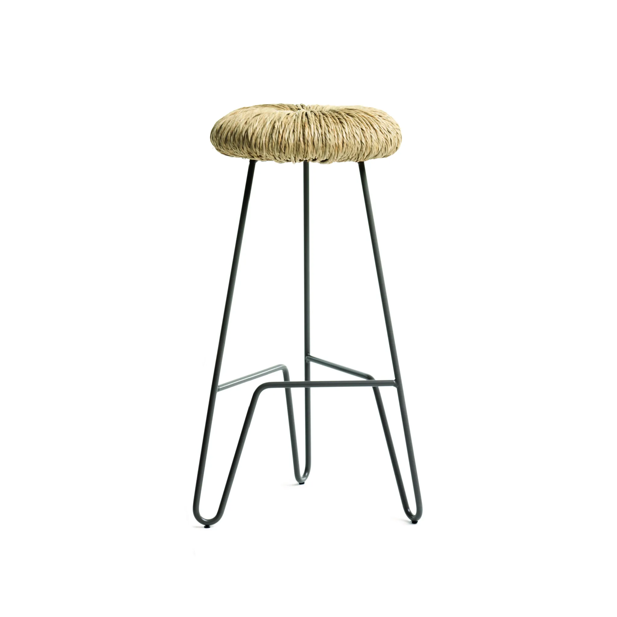 Straw-Padded Counter Stool | Mogg Donut
