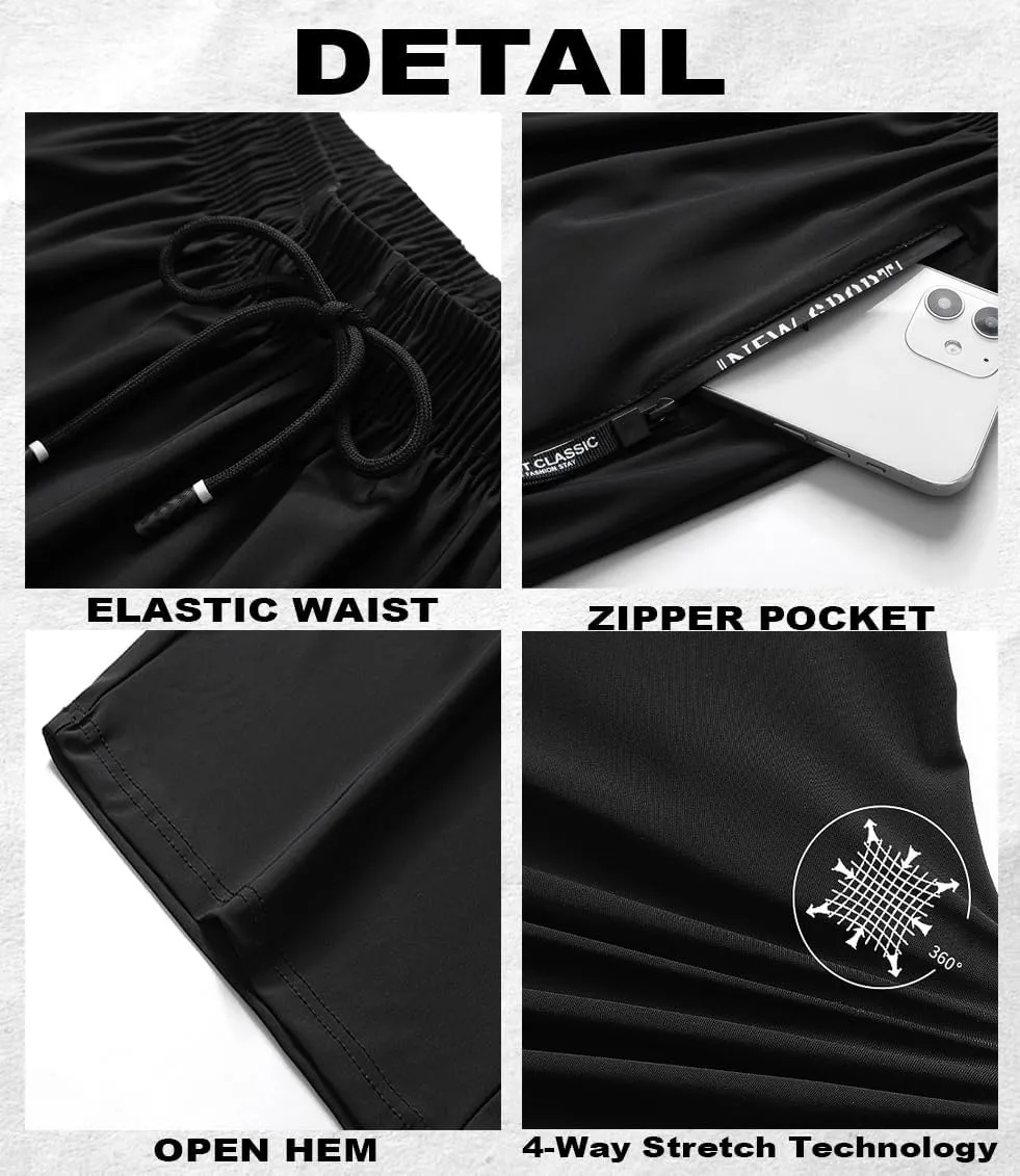 Stretchactive Quick Drying Ultra Stretch Pants for Hiking Camping Slim Fit Athletic Pants with Zipper Pockets