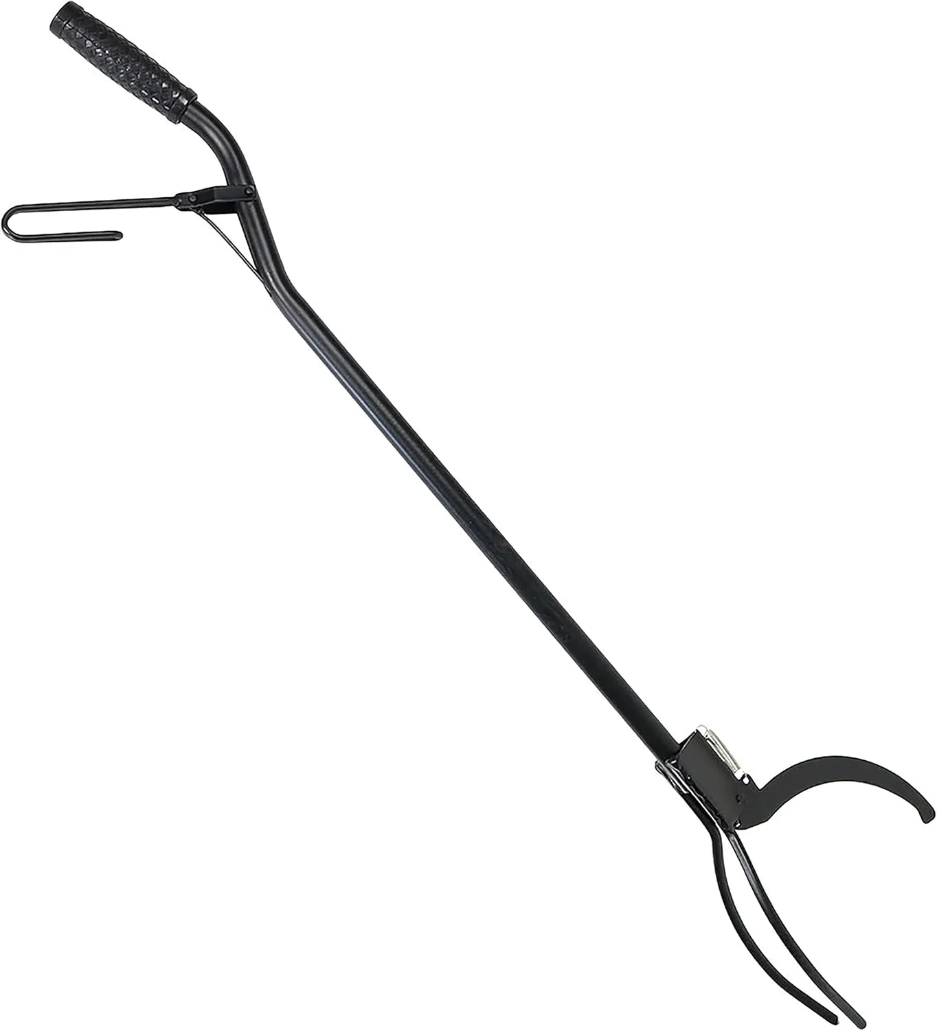 Sunnydaze 36-Inch Log Grabber Tongs - Outdoor/Indoor Tool Use - Spring Lever Action - Black