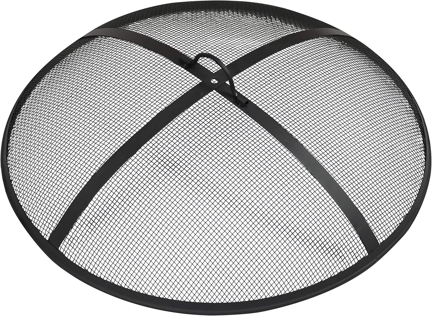 Sunnydaze Heavy-Duty Steel Mesh Fire Pit Screen - Fire Pit Spark Screen with Handle - 36-Inch Diameter