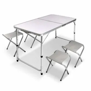 Table 4 Camping Aluminium Portable Folding Set Wide selection Chairs BBQ Weekend sale Party Foldable Picnic