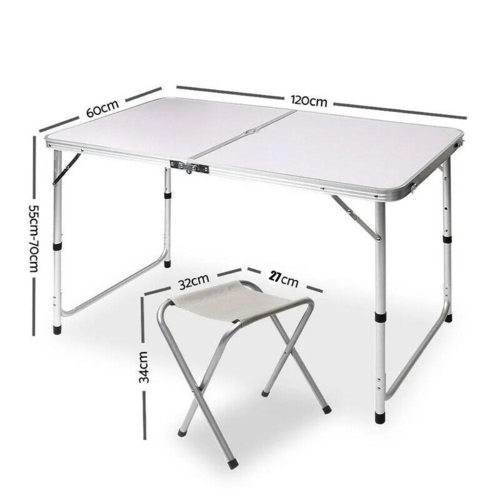 Table 4 Camping Aluminium Portable Folding Set Wide selection Chairs BBQ Weekend sale Party Foldable Picnic