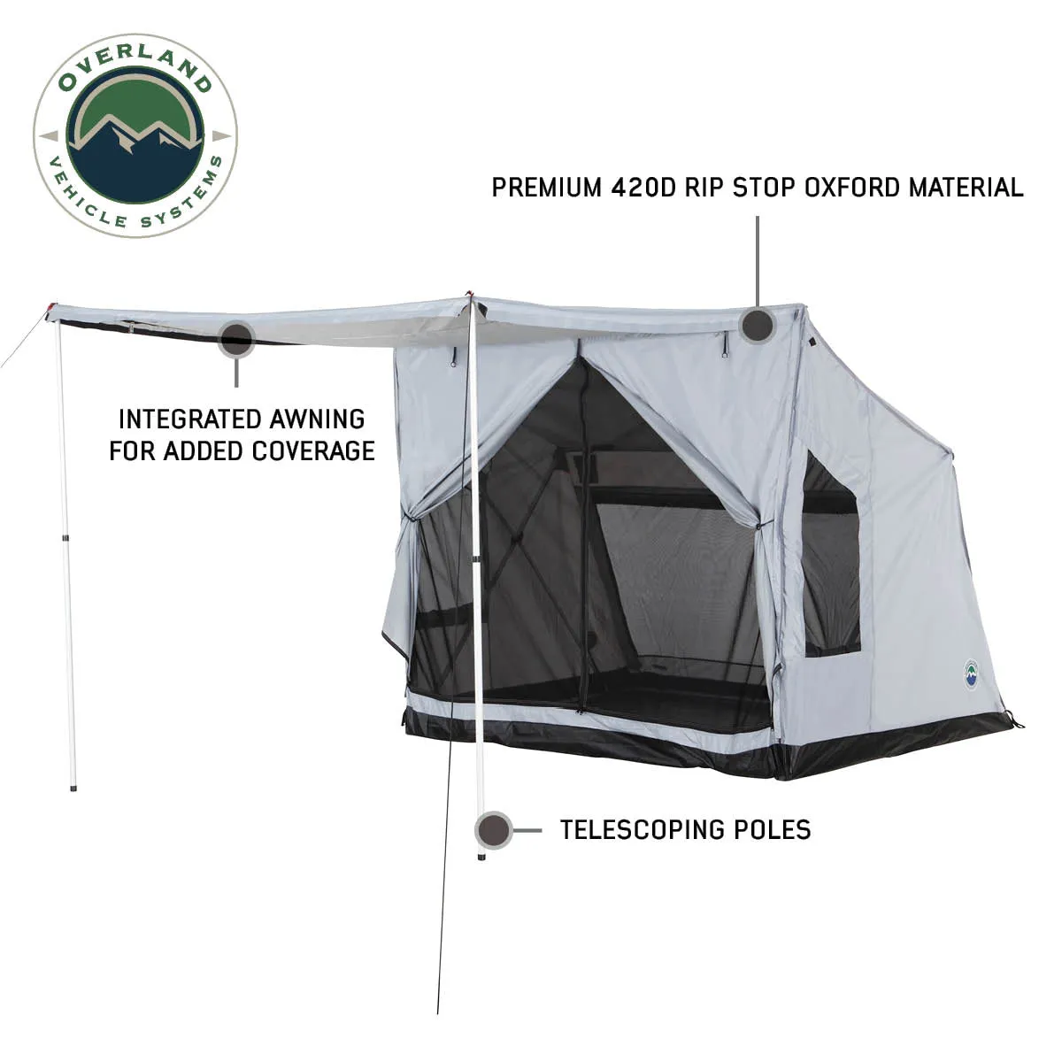 Tent Large, Ground Body Grey Safari Extensive collection P.S.T. Early access Portable - & Trim Grey LD